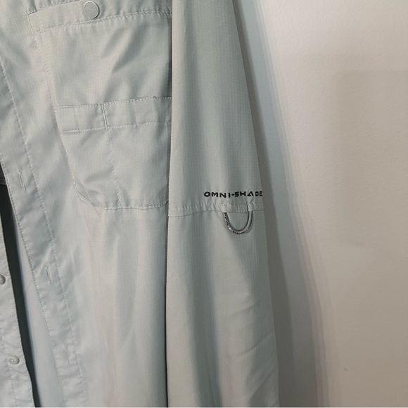 Columbia Men’s Tamiami Long Sleeve Gray Button Up Front Fishing Shirt Sz XL GUC - Picture 4 of 8